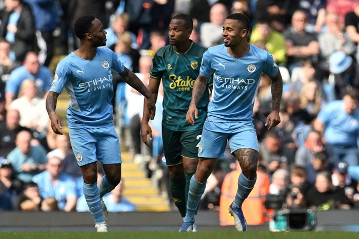 Gabriel Jesus mencetak quatrrick untuk Manchester City dalam kemenangan 5-1 atas Watford dalam lanjutan Liga Inggris 2021-2022.