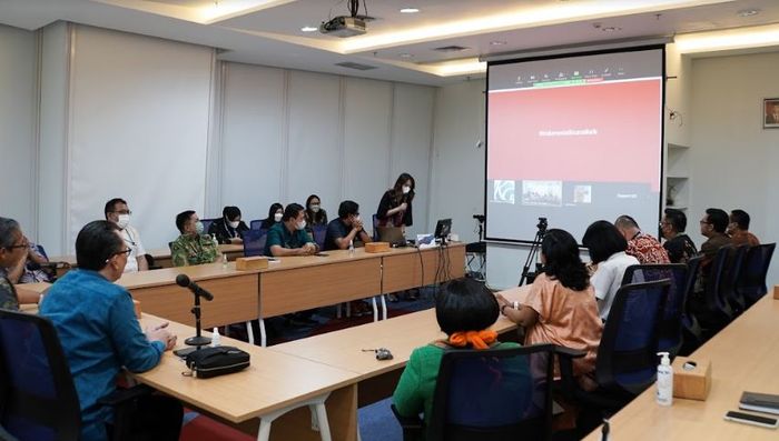Pimpinan KG Media menerima kunjungan Perhumas yang dipimpin Ketua Umum Boy Kelana di Ruang Borobudur, Menara Kompas, Jakarta Pusat pada Jumat, 22 April 2022. 
