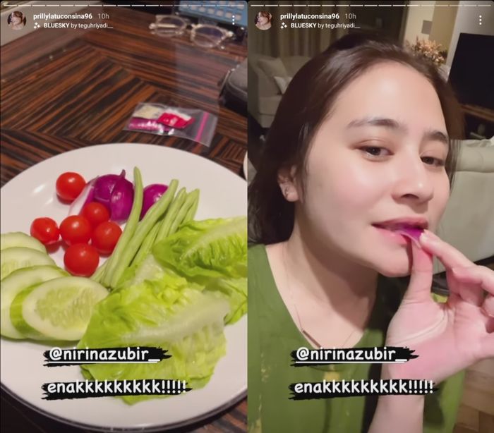 Menu sahur Ramadan 2022 ala Prilly Latuconsina. 