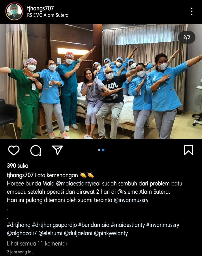 Ekspresi Maia Estianty pasca operasi