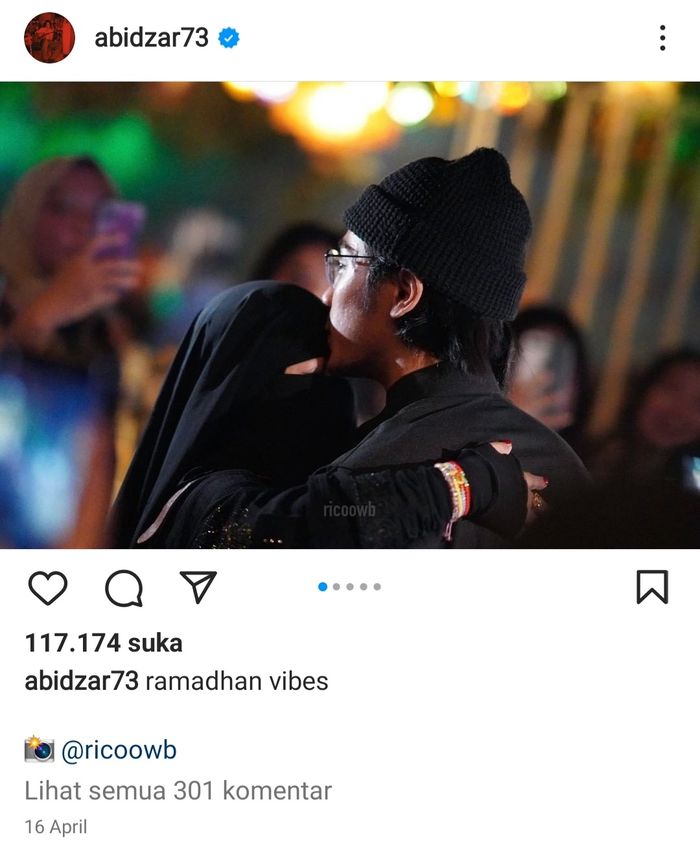 Unggahan Abidzar yang disebut mirip dengan mendiang ayahnya, Ustaz Jefri Al Buchori.