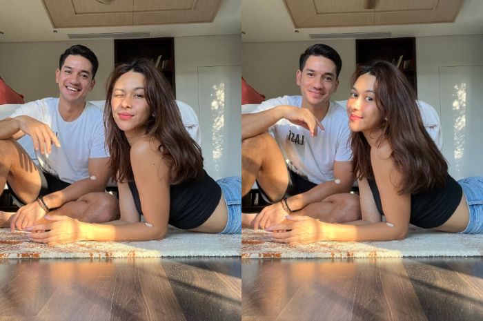 Potret kemesraan Nana Mirdad dan Andrew White.