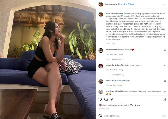 Unggahan Hotman Paris