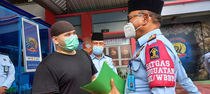 Ridho Rhoma di Lembaga Pemasyarakatan Cipinang, Jakarta Timur, Senin (2/5/2022).