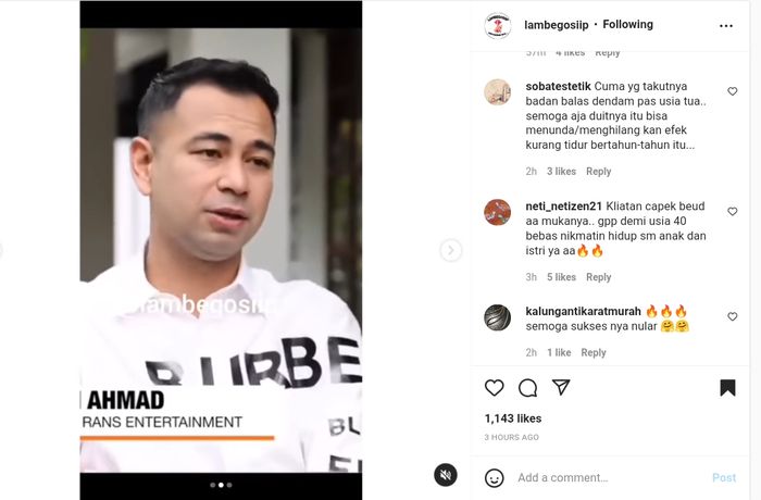 Raffi Ahmad mengungkap perjuangan selama merintis karier.