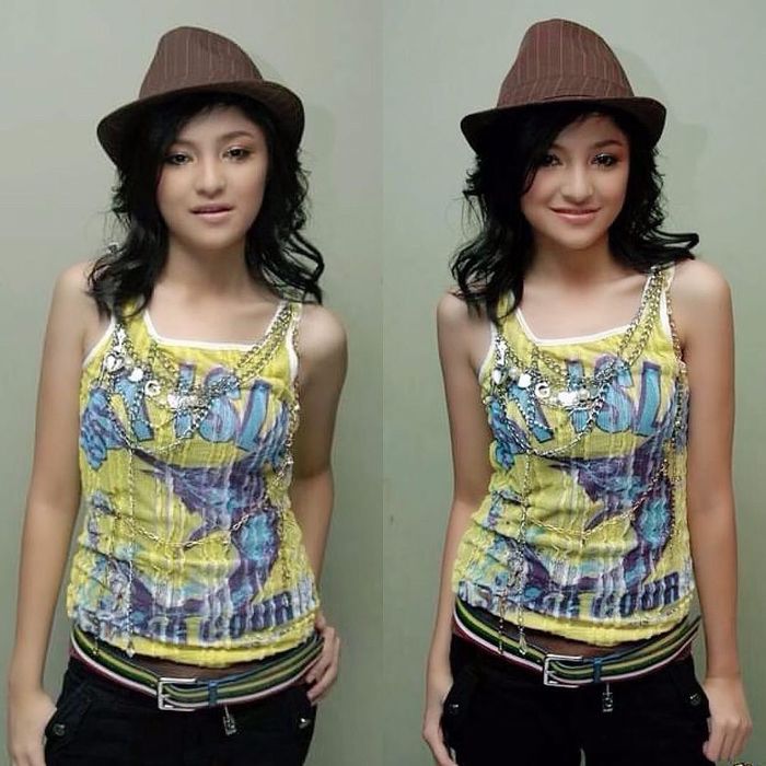 Potret penampilan Marshanda di usia 14 tahun.