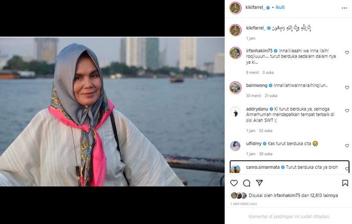 Kiki Farel kabarkan sang ibunda meninggal dunia.