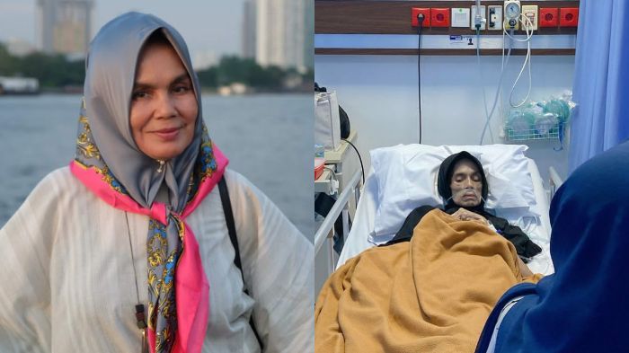 Kolase foto Mama Dahlia sebelum dan sesudah divonis kanker.