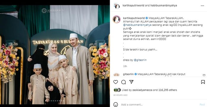 Kartika Putri sampaikan kabar kehamilan anak keduanya 
