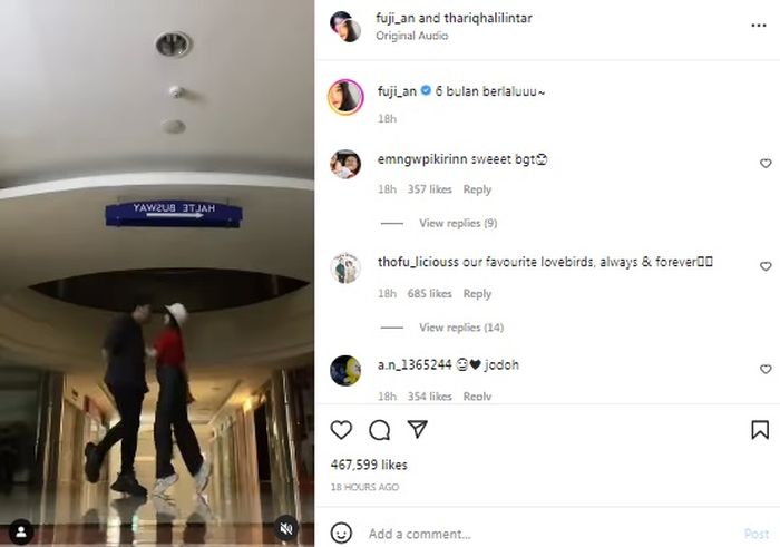 Fuji dan Thariq berdansa romantis.