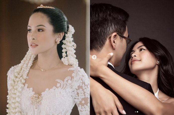 Kolase foto pernikahan Maudy Ayunda