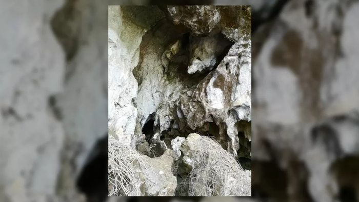 Pintu masuk Goa Cobra di Laos.
