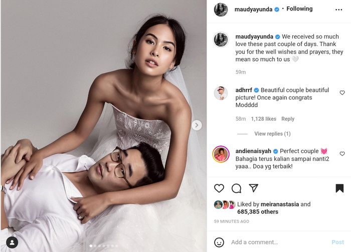Maudy Ayunda dan sang suami, Jesse Choi