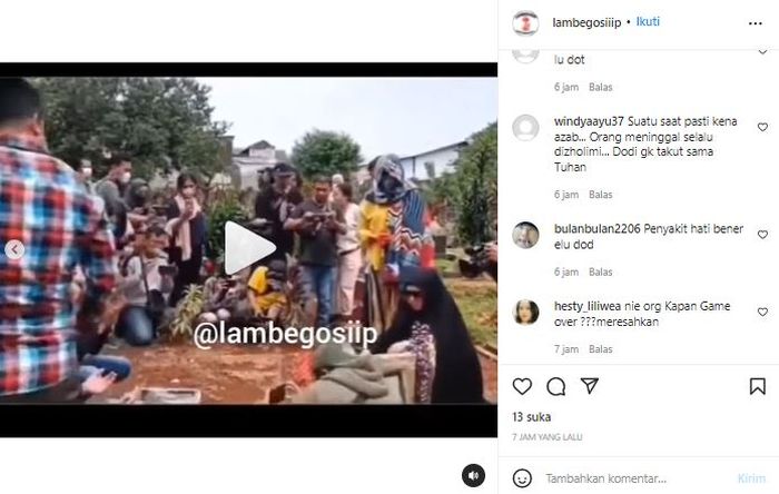 Doddy Sudrajat kepergok berlaku tak adil pada makam Vanessa dan Bibi.