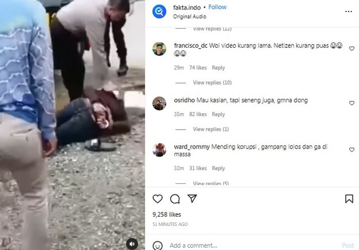 Pelaku penjambretan berhasil ditangkap dan dihajar massa 