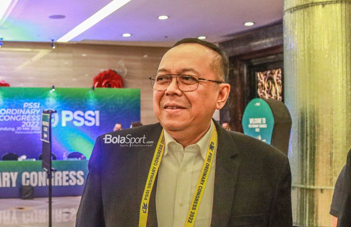 Direktur Utama PT LIB (Liga Indonesia Baru), Akhmad Hadian Lukita, saat ditemui di Hotel Trans Lexury, Bandung, Jawa Barat, 30 Mei 2022.