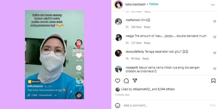 Seorang nakes wanita dituding lecehkan pasien pria dalam video TikTok yang beredar.