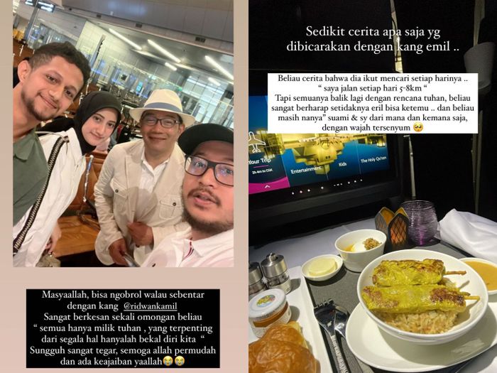 Unggahan Fitri Bazri ketika bertemu dengan Ridwan Kamil.