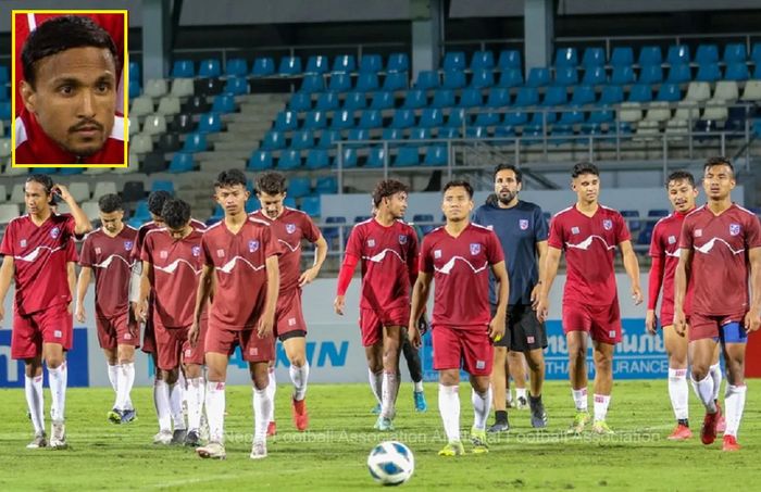 Timnas Nepal menggelar TC tertutup untuk persiapan menghadapi Kualifikasi Piala Asia 2023. Rohit Chand (insert) dicoret karena dianggap memboikot.