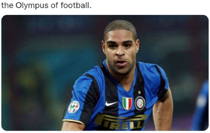 Mantan penyerang Inter Milan, Adriano Leite Ribeiro.