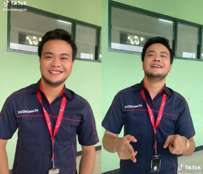 Reza Smash joget TikTok dengan penampilan yang bikin pangling netizen 
