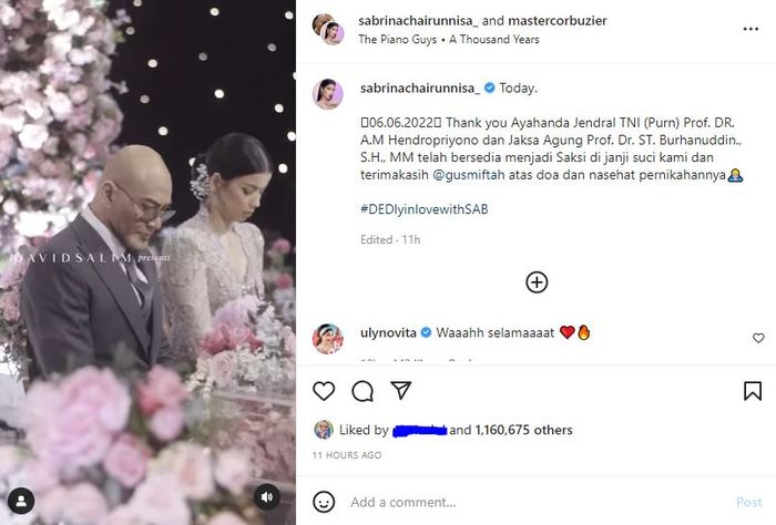 Momen akad nikah Deddy Corbuzier dan Sabrina Chairunnisa 