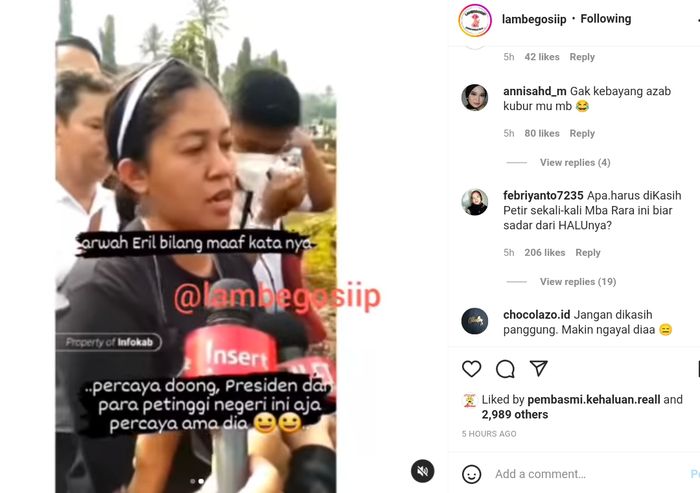 Jenazah anak Ridwan Kamil baru dikubur, Mbak Rara koar-koar Eril mengucapkan maaf.