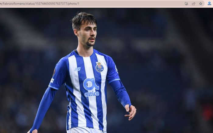 Gelandang FC Porto, Fabio Vieira, yang segera bergabung dengan Arsenal.