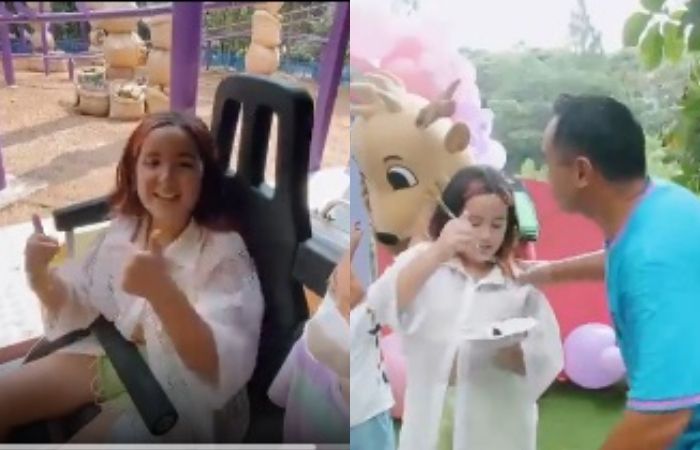 Momen ulang tahun putra sulung Nia Ramadhani dan Ardi Bakrie, Mikhayla Zalindra Bakrie, di JungleLand 