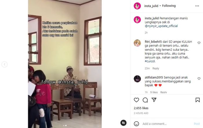 Unggahan video Instagram @insta_julid. 