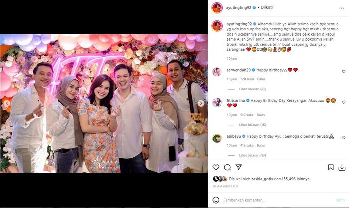 Ayu Ting mesra dengan Jordi Onsu.