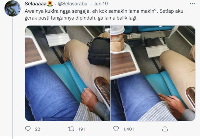Kisah wanita alami pelecehan seksual di kereta api. 