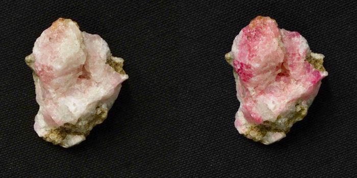 Tugtupite adalah mineral langka, yang berubah menjadi merah muda saat terkena radiasi UV.