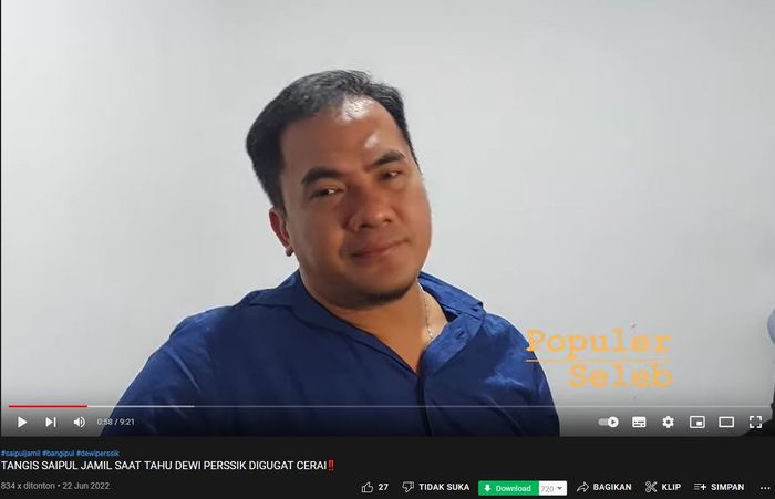 Saipul Jamil sedih dengar Dewi Perssik digugat cerai Angga Wijaya