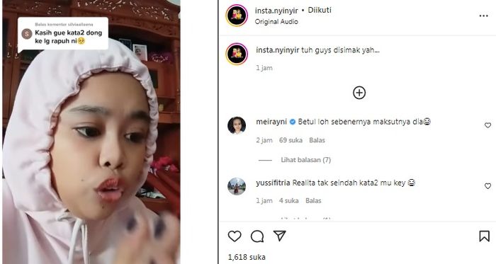 Kekeyi beri nasehat untuk netizen yang sedang rapuh 