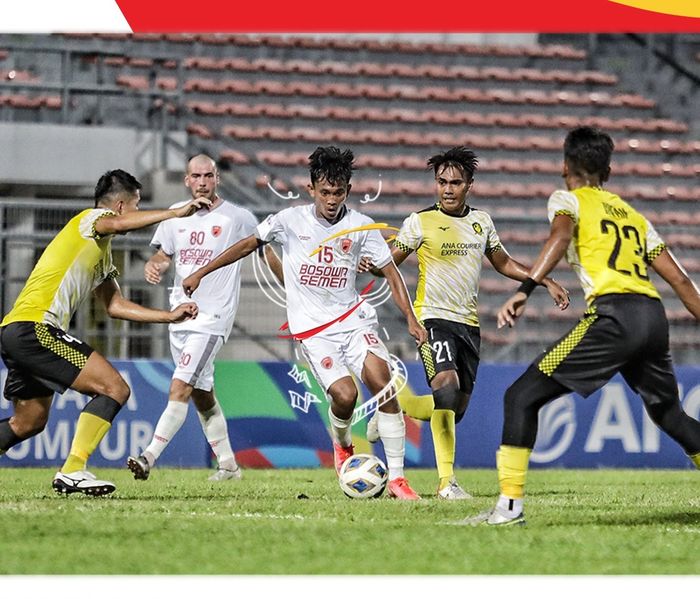 Situasi duel PSM Makassar melawan Tampines Rovers di Piala AFC 2022,
