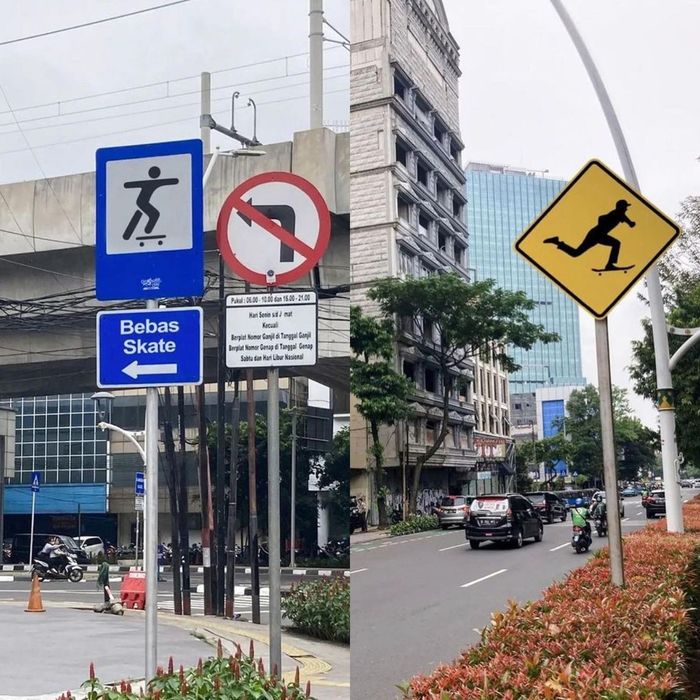Ruas bebas Skateboard di Jakarta.