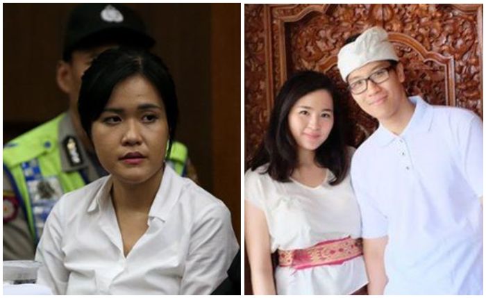 Jessica Kumala Wongso (Kiri) Mirna Salihin dan suami (kanan)
