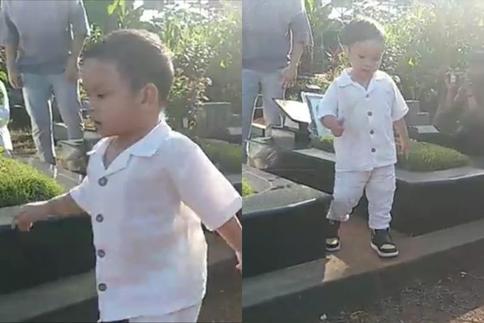 Gala Sky ziarah ke pemakaman Vanessa Angel dan Bibi Ardiansyah