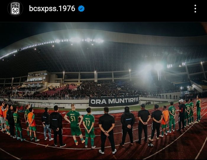 Suporter PSS Sleman Brigata Curva Sud di Piala Presiden 2022