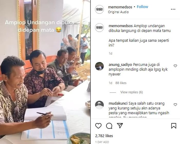 Unggahan Instagram @memomedsos. 