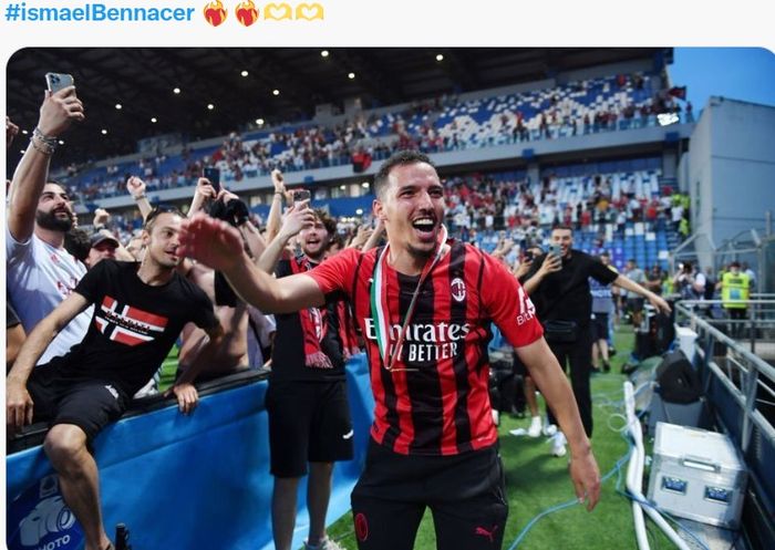 Gelandang AC Milan asal Aljazair, Ismael Bennacer.