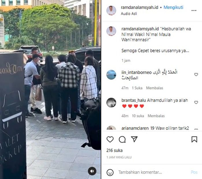  Unggahan Instagram Ramdan Alamsyah. 