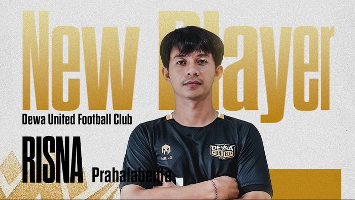 Pemain baru Dewa United, Risna Prahalabenta.