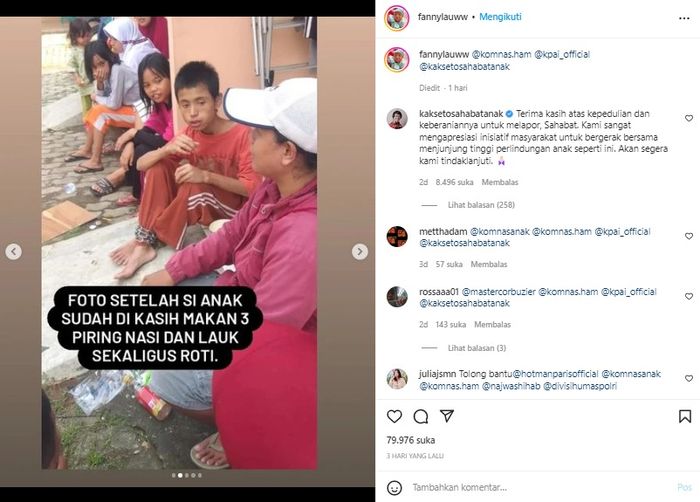 Unggahan video Instagram @fannylauww.