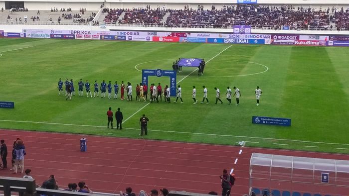 PSIS vs RANS Nusantara FC pada pembuka Liga 1 2022-2023 di Stadion Jatidiri, Semarang, Jawa Tengah, Sabtu (23/7/2022).