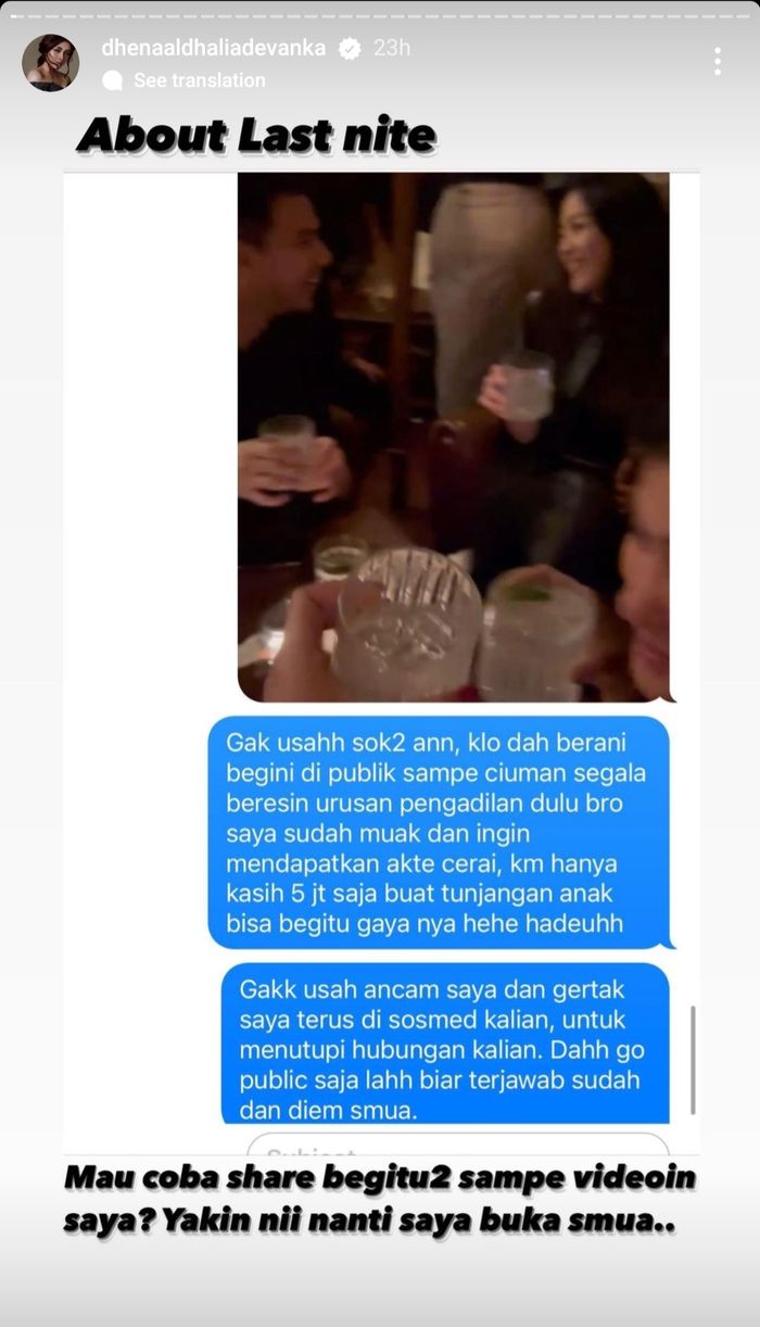 Dhena Devankan tuding Jonathan Frizzy pacaran.