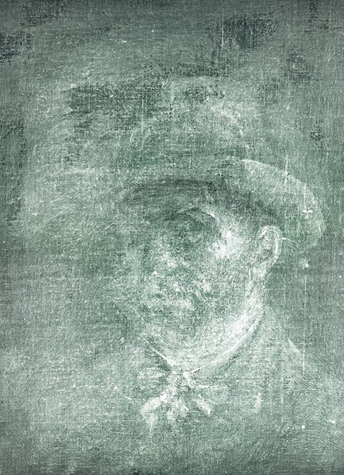 Gambar sinar-X yang menunjukkan lukisan Vincent van Gogh yang tersembunyi.