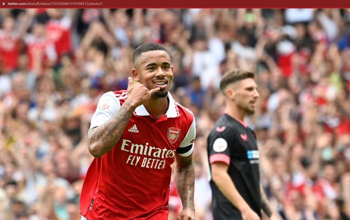 Gabriel Jesus sukses mencetak hat-trick dalam laga Emirates Cup yang dimenangkan Arsenal dengan skor telak 6-0 atas Sevilla, Sabtu (30/7/2022) malam WIB.