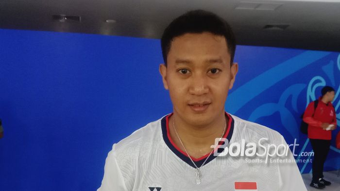 Atlet para bulu tangkis tanah air, Freddy Setiawan, setelah pertandingan beregu putra Indonesia vs Vietnam pada ASEAN Para Games 2022 di Editorium Universitas Muhammadiyah Surakarta, 31 Juli 2022. 